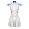 thumbnail image 3 of iiniim Costume de Femme Extraterrestre Pailleté Astronaute Robot Cosplay Tenue Évasée Mini Robes Bleues TTG, 3 of 7