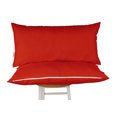 thumbnail image 1 of Vargottam Indoor/Outdoor Polyester Fabric Lumbar Pillow With Insert, All-Weather Waterproof Decorative Throw Pillow for Patio Furniture-Set of 2 - Red, 1 of 7
