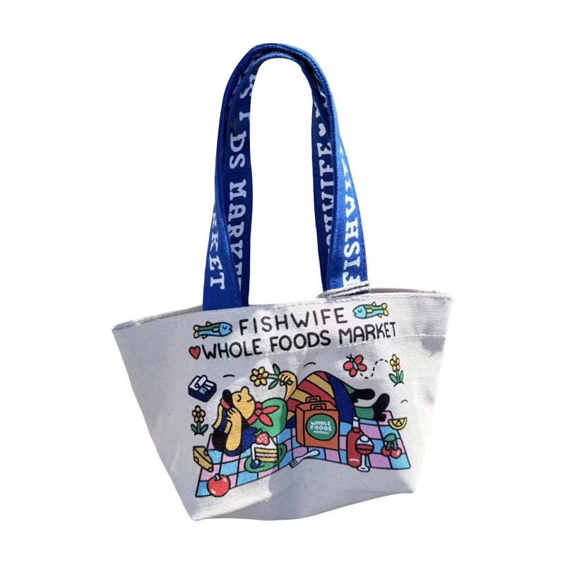 Whole Foods Market Fishwife Canvas Tote Handles, Heavy Duty
