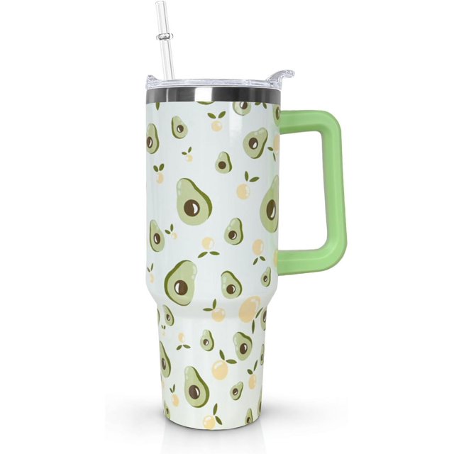Gobelet 40 Oz avec Poignée et Paille Isolé Double Paroi en Acier Inoxydable Tasse de Voyage Boîte Cadeau Gobelet Réutilisable Tasse de Café de Voyage pour Bureau Tasse de Bière Isolée Portable pour Boissons Chaudes et Froides