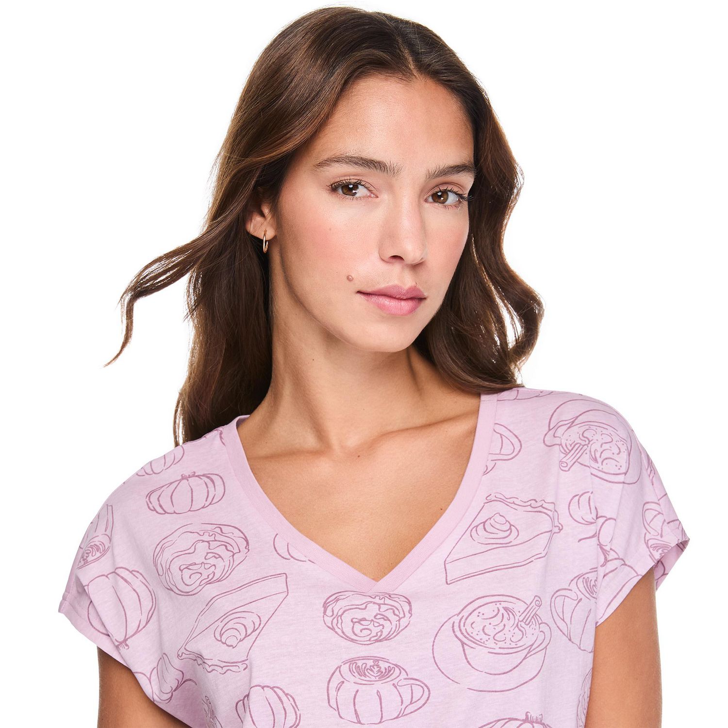 Chemise de nuit à encolure en V George pour femmes