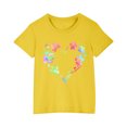 thumbnail image 2 of T-Shirts pour Filles, Enfants Garçons Filles T-shirt en Coton Mode Mignon Col Rond Imprimé Tee Manches Courtes Haut, 2 of 5