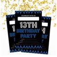 thumbnail image 2 of Darling Souvenir Black Birthday Invitation Card Printable Elegant Fill or Write In Blank Party Invites 28 Pcs 5 x 7 Inches, 2 of 5
