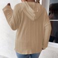 thumbnail image 3 of cfhntfmh Womens Hoodies Fall Fashion 2024 Drawstring Sweatshirts Pullover Long Sleeve Solid Color Fall Outfits, 3 of 5