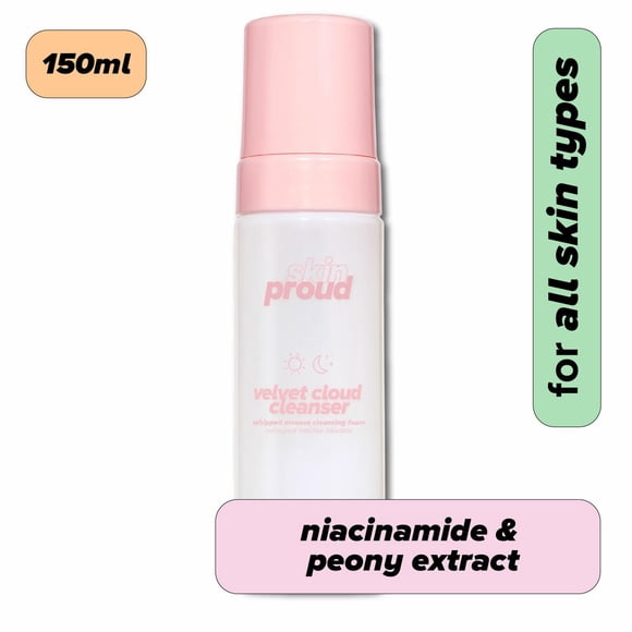 Skin Proud - Velvet Cloud - Cleanser - Whipped Mousse Cleansing Foam - Softening & Sulfate Free, 100% Vegan (150ml)