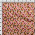 thumbnail image 4 of oneOone Polyester Spandex Peach Fabric Tropical Craft Projects Decor Fabric Printed By The Yard 56 Inch Wide, 4 of 5
