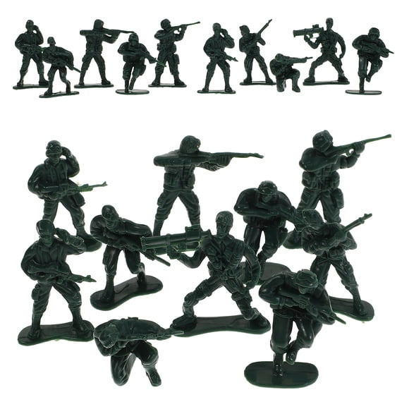 Miangastore 100 Pcs Army Men Toy Soldiers Green Soldier Figures Plastic Army Men Playset 10 Poses For Kids Boys Birthday Party Favors