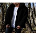 thumbnail image 3 of Men Warm Winter Fluffy Coat Fleece Jackets Hooded Outerwear, 3 of 6