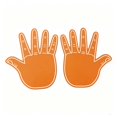 thumbnail image 1 of Five Finger Foam Cheering Hands For A Party Universal Five Finger Foam Hands For Cheerleaders. Yellow, 1 of 5