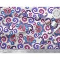 thumbnail image 3 of Soimoi Black polyester Crepe Fabric Leaves & Floral Check Decor Fabric Printed Yard 52 Inch Wide, 3 of 3