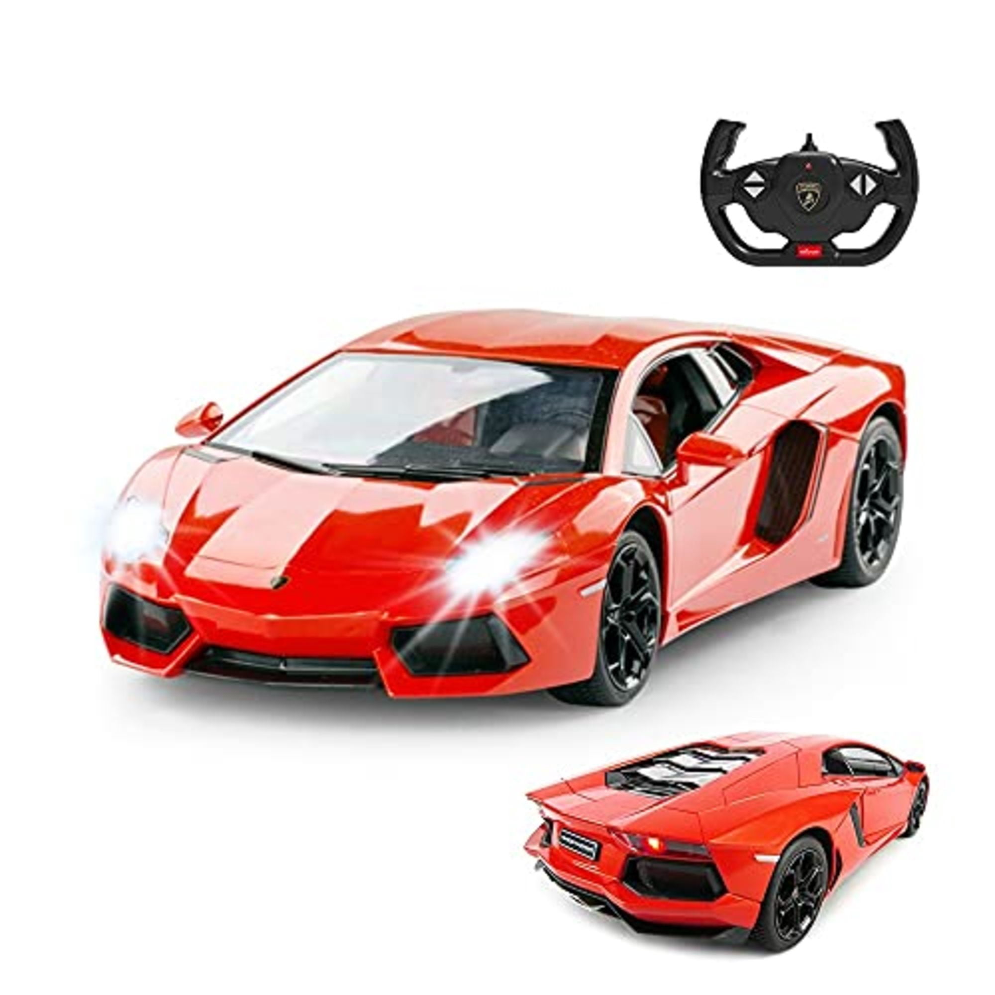 VOLTZ TOYS Licensed Lamborghini Aventador LP700-4 RC Car 1:14 Scale Remote Control Car with LED Lights, 2.4GHz, Toy Car for Kids & Adults
