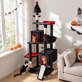thumbnail image 2 of Gymax 75'' Gothic Cat Tree w/ 2 Condos Top Perch Sisal Scratching Posts & Ramp, 2 of 10