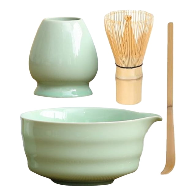 Classic Kitchen Accessories, Matcha Whisk Set 5PCS Matcha Set Includes Matcha Bowl with Spout Chasen Whisk with Ceramic Holder Matcha Matcha Kit for for Matcha Lovers