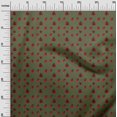 thumbnail image 2 of oneOone Viscose Jersey Olive Green Fabric Red Insect Craft Projects Decor Fabric Printed By The Yard 60 Inch Wide, 2 of 5