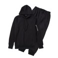 thumbnail image 1 of Kmbangi Men Sports Set, Solid Color Hoodie Zip Tops, Long Loose Pants Suit, 1 of 5