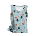 thumbnail image 3 of UPPADA Débardeur Décontracté pour Femme Grande Taille Col Rond T-Shirt Basique Fluide Sans Manches pour l'Été Vacances Multicolore,4TG, 3 of 4