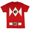 thumbnail image 1 of Power Rangers Men's Costume Short Sleeve Red T-Shirt (Medium), 1 of 1