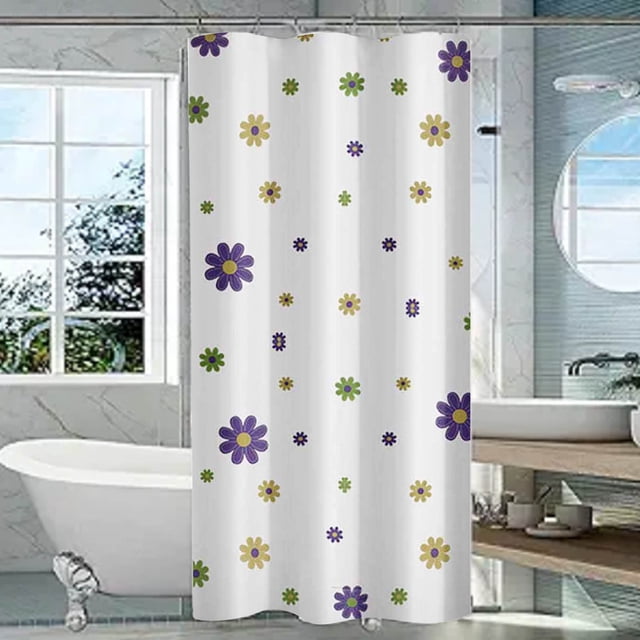 Dvkptbk Rideau de Douche en Tissu, Rideaux de Douche Imperméables pour Salle de Bain, Rideau de Douche en Tissu Robuste, Rideau de Bain Doux de Qualité Hôtel Accessoires de Salle de Bain, 32"x71 Pouces, Moderne