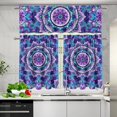thumbnail image 3 of Mandala Kitchen Curtain and Valances Set for Windows Valance Curtain Panel Drape Treatment Short Valances Bathroom Decor Curtains 3 Piece Set, 3 of 5
