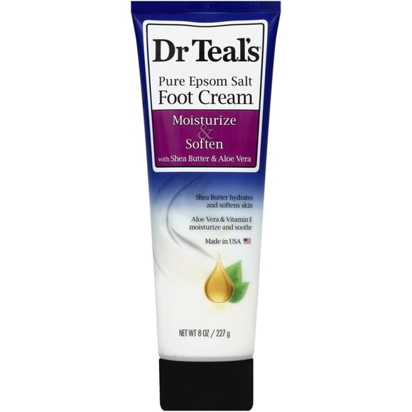 (pack 3) Dr Teal's Pure Epsom Salt Foot Cream By Dr Teal's Pure Epsom Salt Foot Cream with Shea Butter & Aloe Vera & Vitamin E8 oz