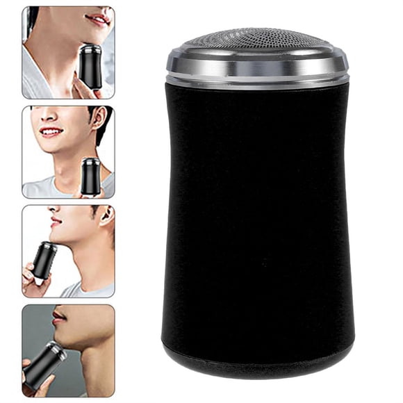 Mini Electric Razor Pocket Rechargeable Rotary Razor with 250mAh Battery Waterproof Silent Fast Charging Electric Shaver Clean Shave Beard Trimmer for Men Home Travel