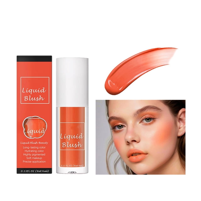 Beauty Blush Nine Color Liquid Natural Color Long Lasting Silky And Delicate Contouring Rouge 4Ml, Blush for Women