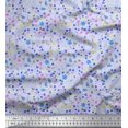 thumbnail image 1 of Soimoi Blue Moss Georgette Fabric Leaves,Insect & Floral Artistic Print Sewing Fabric BTY 42 Inch Wide, 1 of 3