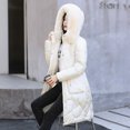 thumbnail image 4 of CEHVOM Manteau Long à Capuche en Coton Brillant pour Femmes Mode Liquidation, 4 of 5