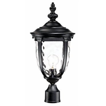 John Timberland Bellagio 21 1/4" High Country Traditional Outdoor Post Light Fixture Pole Porch House Exterior Lantern Weatherproof Texturized Black Finish Metal Clear Glass Shade Outside Front Door