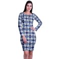 thumbnail image 2 of Moomaya Womens Full Sleeve Printed Midi Length Printed Bodycon Dress, 2 of 6