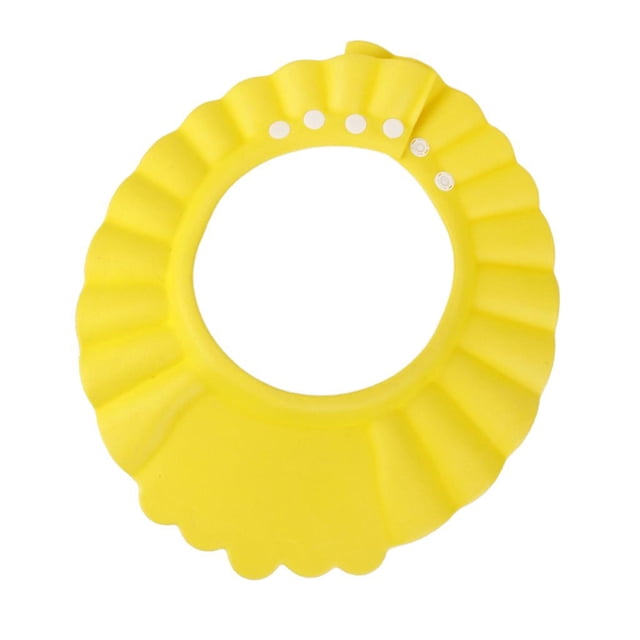 Visière Sans Larmes pour Bain et Douche de Bébé et Enfant, Lavage des Yeux, Cheveux, Imperméable, Jaune