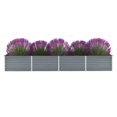 thumbnail image 2 of vidaXL Garden Raised Bed Galvanised Steel 320x80x45 cm Grey, 2 of 4