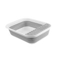 thumbnail image 2 of GROWTH TANK Cat Pet Litter Tray Folding Cat Sandbox Semi Enclosed Portable Kitty Litter Pan for Rabbit All Kinds of Cat Litter Small Animals 53x40x13.5cm Gray, 2 of 9