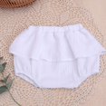 thumbnail image 2 of Robes Adolescentes Lin Mélangé Mignon Fleur Culottes Triangle Robe de Fille Blanche, 2 of 3