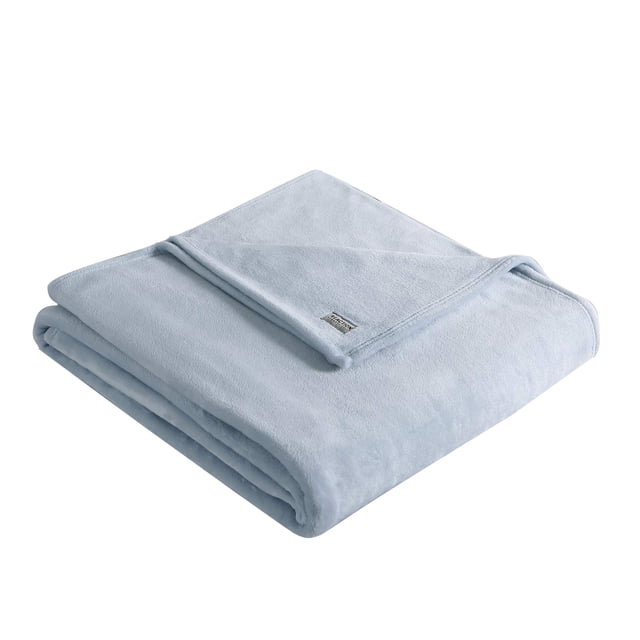Kenneth Cole - Queen Blanket, Plush Fleece Bedding, Cozy Home Decor for All Seasons (Solid Blue, Queen)