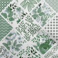 thumbnail image 1 of oneOone Silk Tabby Dark Green Fabric Florals Craft Projects Decor Fabric Printed By The Yard 42 Inch Wide, 1 of 4