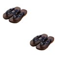 thumbnail image 3 of ZheElen Japanese Clogs Slippers Geta Sandals Flip Flops for Men Women 36 Blue Round Size 41 2Set, 3 of 6