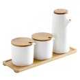 thumbnail image 1 of MasteelfCA 1 Set Ceramic Seasoning Kettle Sauce Pot Ceramic Sauce Bottle Oil Can (White), 1 of 8
