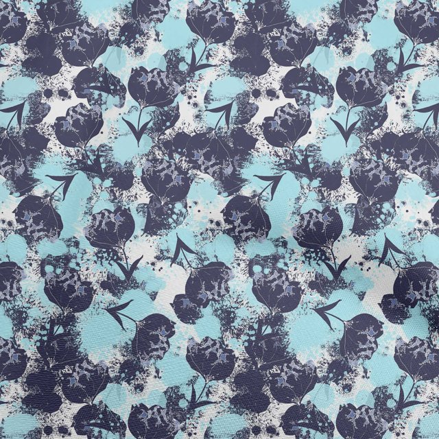 oneOone Rayon Sky Blue Fabric Florals Craft Projects Decor Fabric Printed By The Yard 56 Inch Wide
