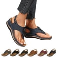 thumbnail image 2 of Kcodviy Ergonomic Design Wedge Toe Size 13 Womens Sandals Post Sandals Mitigate Foot Rope Sandals for Women Fatigue Comfortable and Functional Womens Arch Support Sandals Shoes, 2 of 8