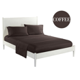 thumbnail image 2 of Topcobe Twin Size Solid Color Bed Sheet Set for Adults Teens, Coffee, 2 of 3