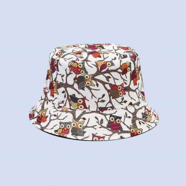 LinYooLi Cross Border New European And American Cow Pattern Printed Fisherman Hat For Men's Summer Outdoor Sunshade Hat For Women's Double Faced Wearable Basin Hat