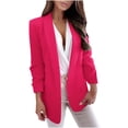 thumbnail image 2 of TIMIFIS Womens Casual Blazers Open Front Long Sleeve Work Office Jackets Blazer-Pinks - Fall/Winter, 2 of 6