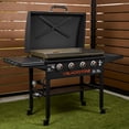 thumbnail image 2 of Blackstone Original 4-Burner 36" Omnivore Propane BBQ Griddle with Hood and Folding Side Shelves, 2 of 7