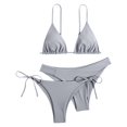thumbnail image 1 of DGMIOCS Ensemble de Bikini Sportif pour Femme Modeste Deux Pièces Gris P, 1 of 7