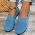 thumbnail image 2 of HBFAGFB Chaussures Décontractées pour Femmes Confortables et Simples à Semelle Plate à Enfiler Femmes Bleu Taille 37, 2 of 8