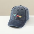 thumbnail image 2 of MIASHUI Kids Baseball Cap Cute Embroidery Adjustable Vintage Washed Hat for Boys Girls,Navy,2-8 Years, 2 of 4