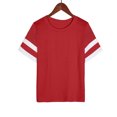 thumbnail image 4 of Chandails à Manches Courtes pour Femmes T-Shirts Surdimensionnés pour Femmes T-Shirts Amples Demi-Manches Col Rond Hauts Color Block Tuniques T-Shirts Surdimensionnés pour Femmes Hauts à Demi-Manches pour Femmes, 4 of 9