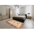 thumbnail image 4 of Ahgly Company Tapis d'Intérieur Carrés Abstraits Rouges Abstraits pour Aire, 5 Pieds Carré, 4 of 6