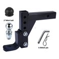 thumbnail image 2 of 10" Adjustable 4-Sta Trailer Hitch Ball Mount Trailer For 2" Trailer Receiver Trailer Parts ,Corrosion Resistance, 2 of 7